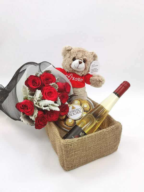 Everlasting Lovely Red Roses Gifts Box - Bloom Junction Florist